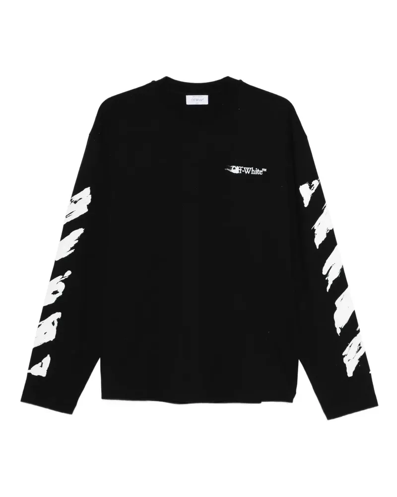 OFF-WHITE Airport Tape Langarmshirt - Schwarz Schwarz