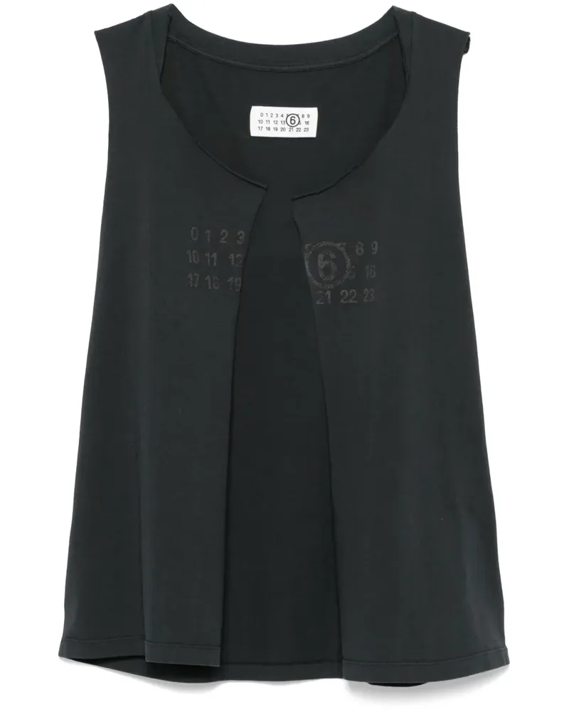 Maison Margiela Weste mit Nummern-Motiv - Schwarz Schwarz