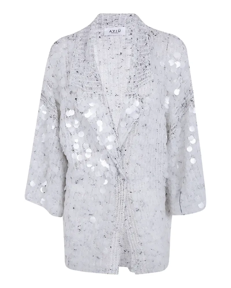 Aviù sequin-embellished cardigan - Weiß Weiß