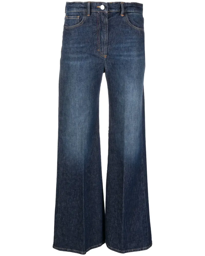 Seventy Gerade High-Waist-Jeans - Blau Blau