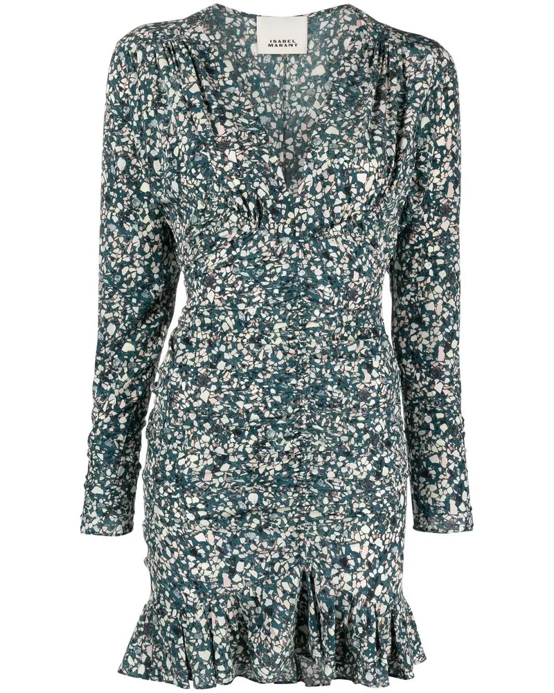 Isabel Marant Larissa Minikleid mit Blumen-Print - Blau Blau