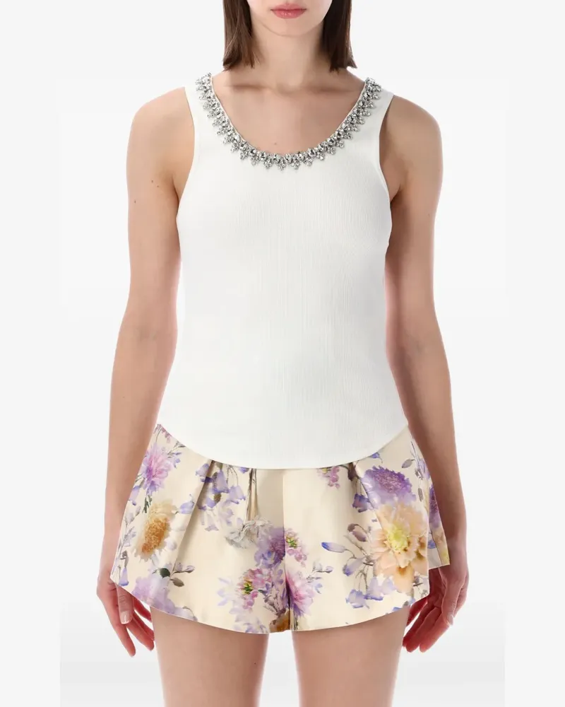 Zimmermann embellished sleeveless tank top - Nude Nude