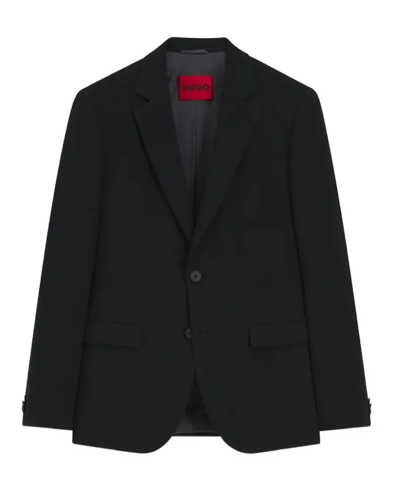 HUGO BOSS single-breasted notched-lapels blazer - Schwarz Schwarz