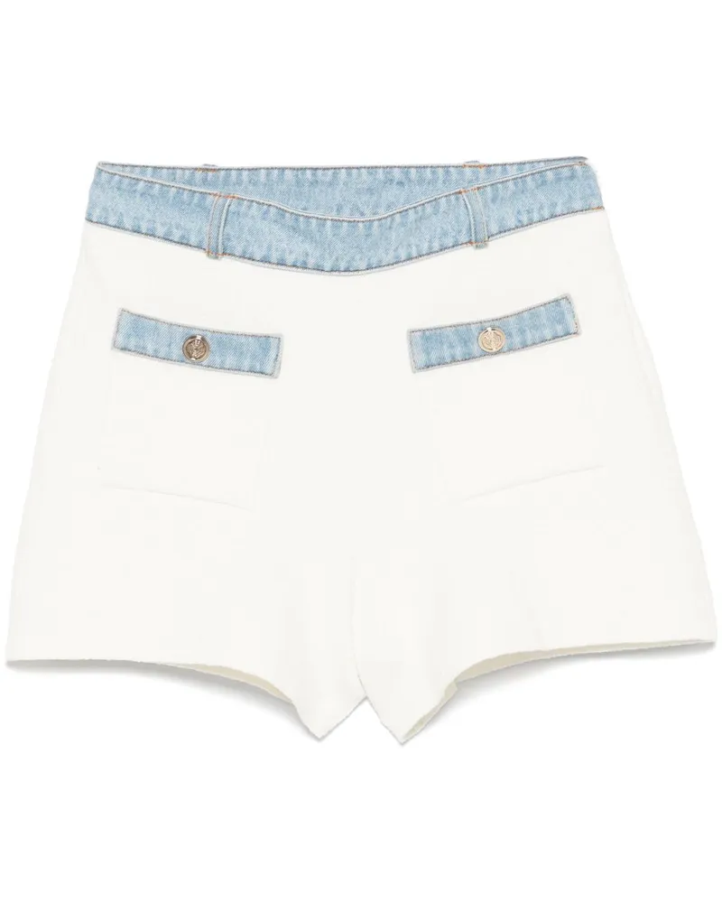 Maje Shorts mit Jeansbesatz - Weiß Weiß