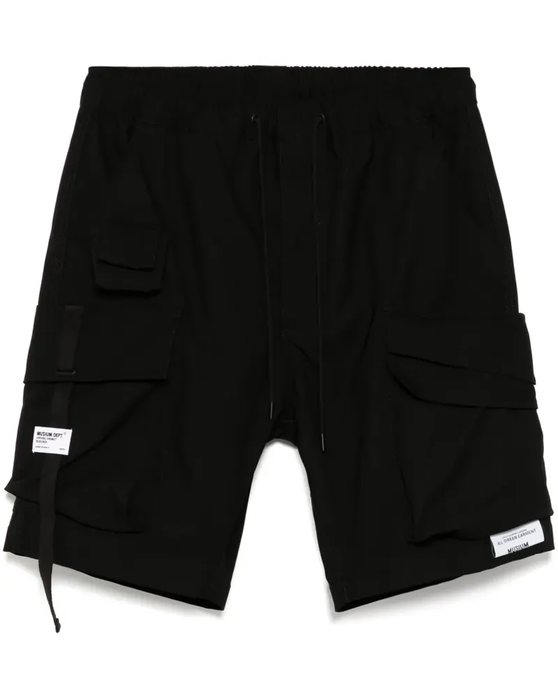 Musium Div. Cargo-Shorts mit Kordelzug - Schwarz Schwarz
