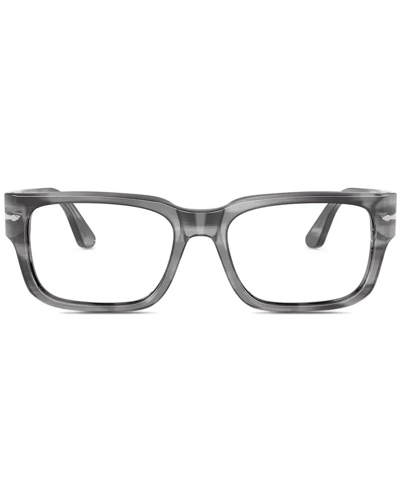 Persol Brille mit Streifendetail - Grau Grau
