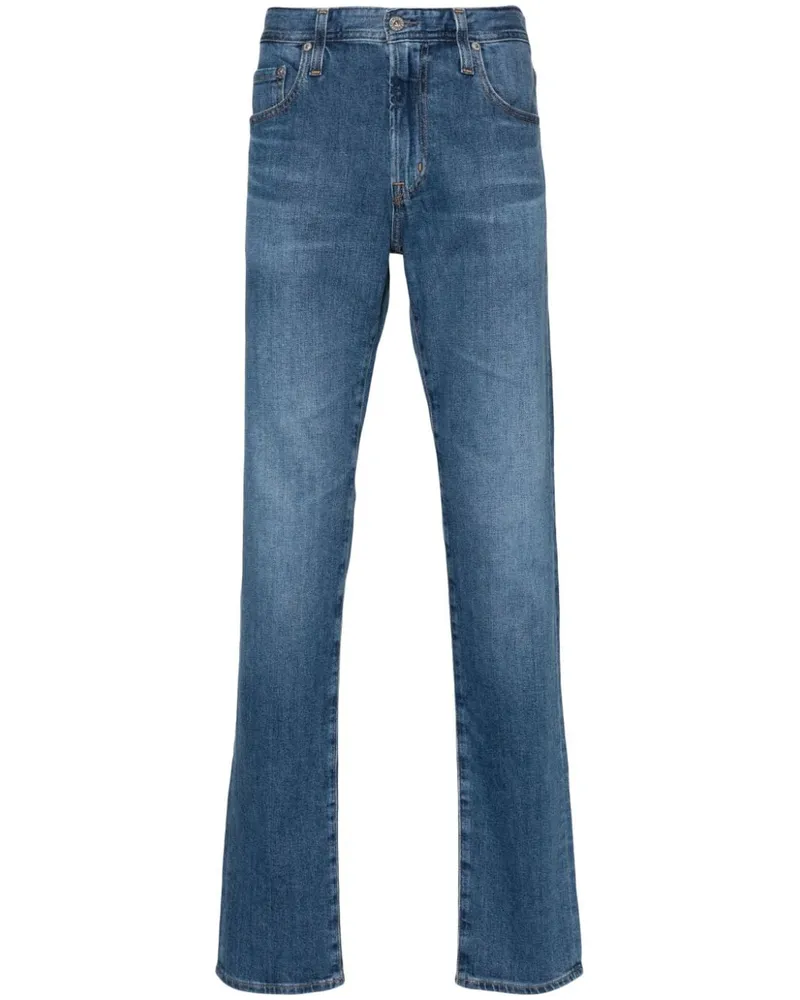 Adriano Goldschmied Tellis Straight-Leg-Jeans mit Logo-Patch Blau