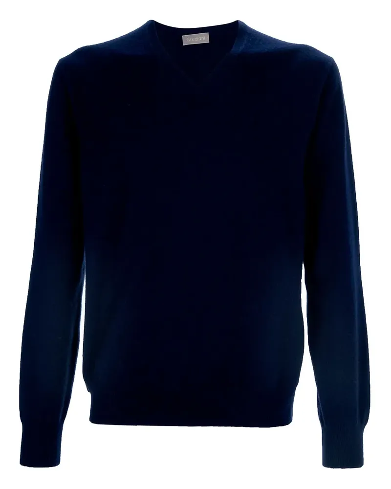 Cruciani V-neck jumper - Blau Blau