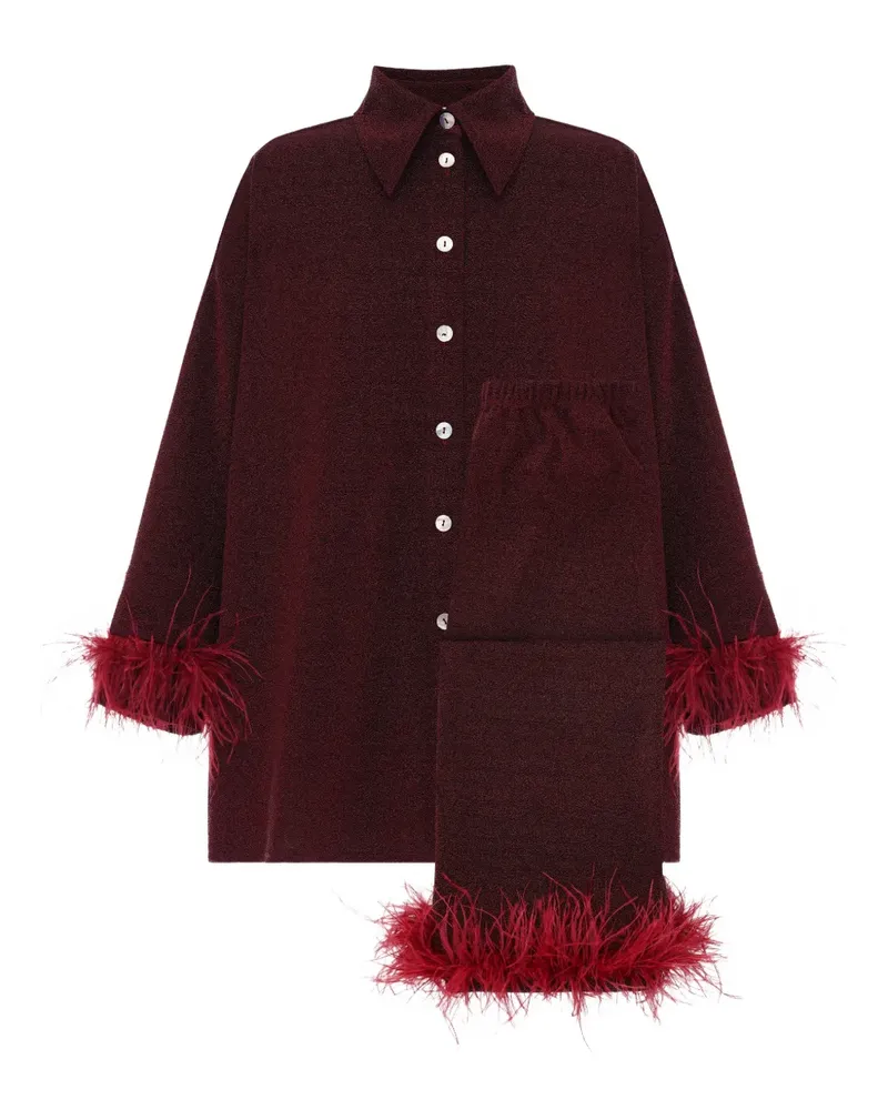 SLEEPER Cosmos detachable-feather pajama - Rot Rot