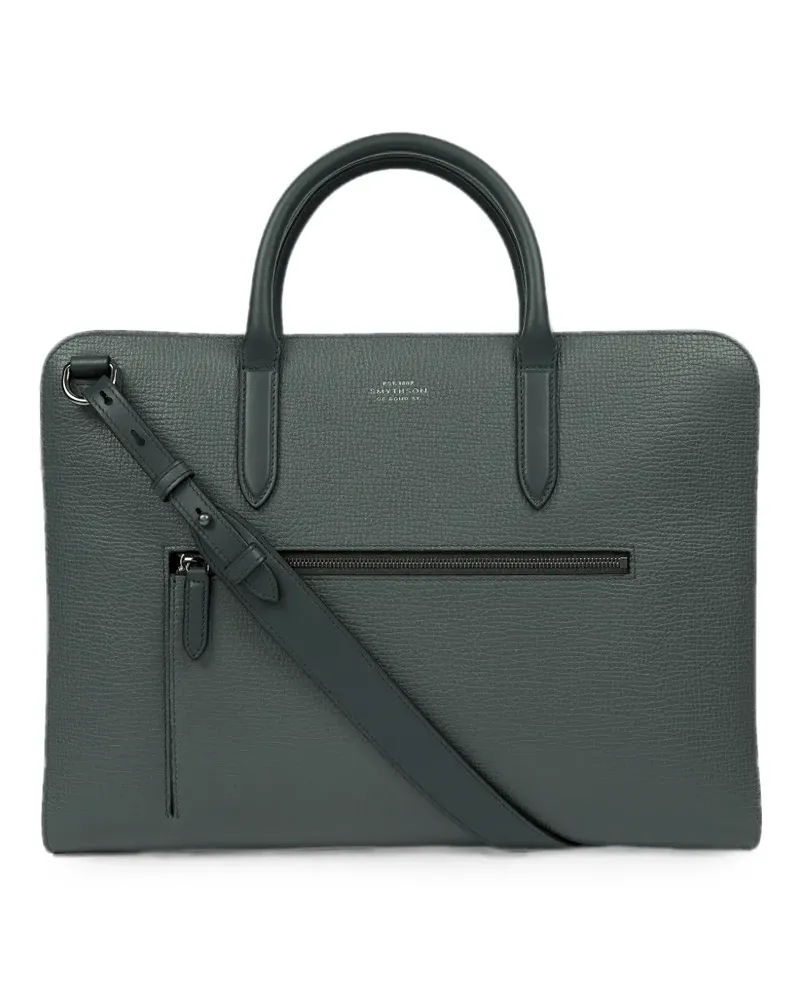 Smythson Ludlow Aktentasche mit Reißverschluss - Grün Grün