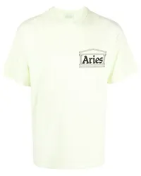 Aries T-Shirt mit Logo-Print Grün