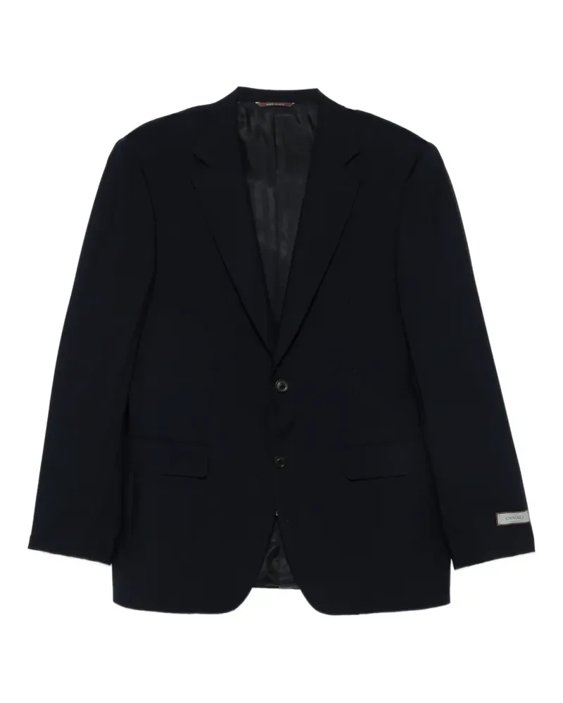 Canali notched-lapel single-breasted blazer - Blau Blau