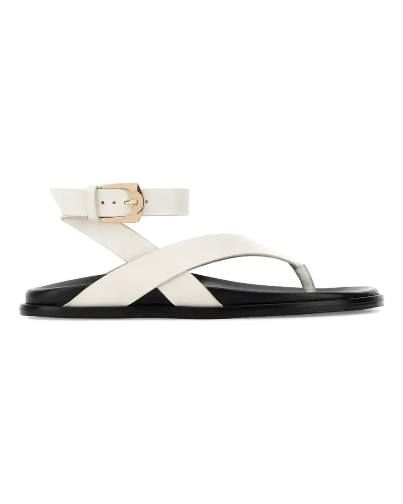 Stuart Weitzman Marykate buckle strap sandals - Weiß Weiß