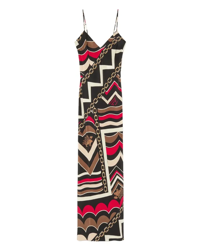 Emilio Pucci Maxikleid mit Istrice-Print - Schwarz Schwarz