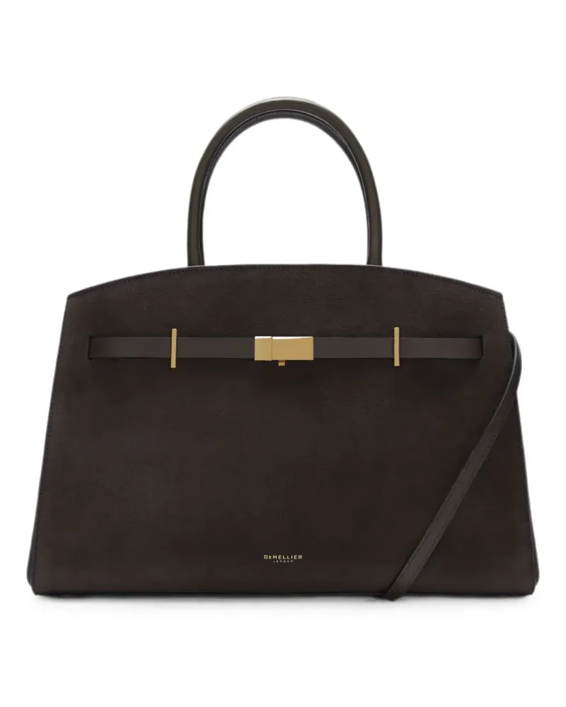 DeMELLIER Midi Hudson Tote Bag aus Wildleder - Braun Braun