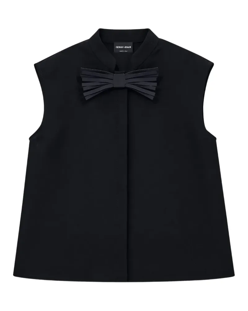 Giorgio Armani Ärmelloses Top mit Schleife - Schwarz Schwarz