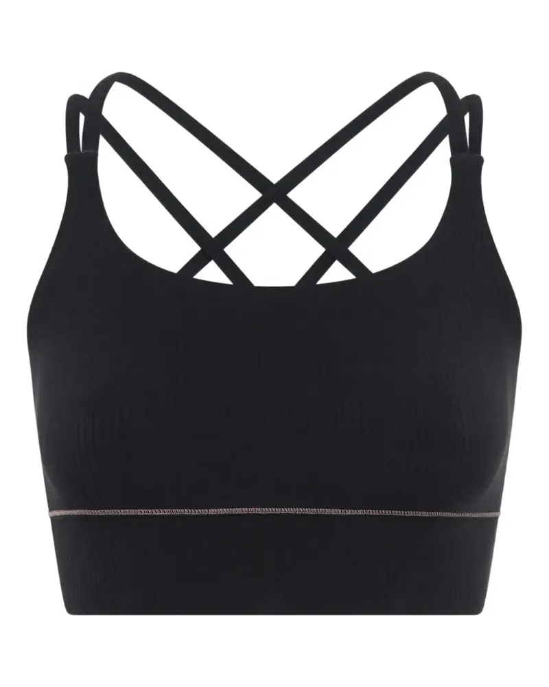 Repetto Equilibre Sport-BH mit überkreuztem Design - Schwarz Schwarz