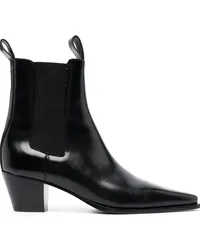 Totême Klassische Chelsea-Boots Schwarz