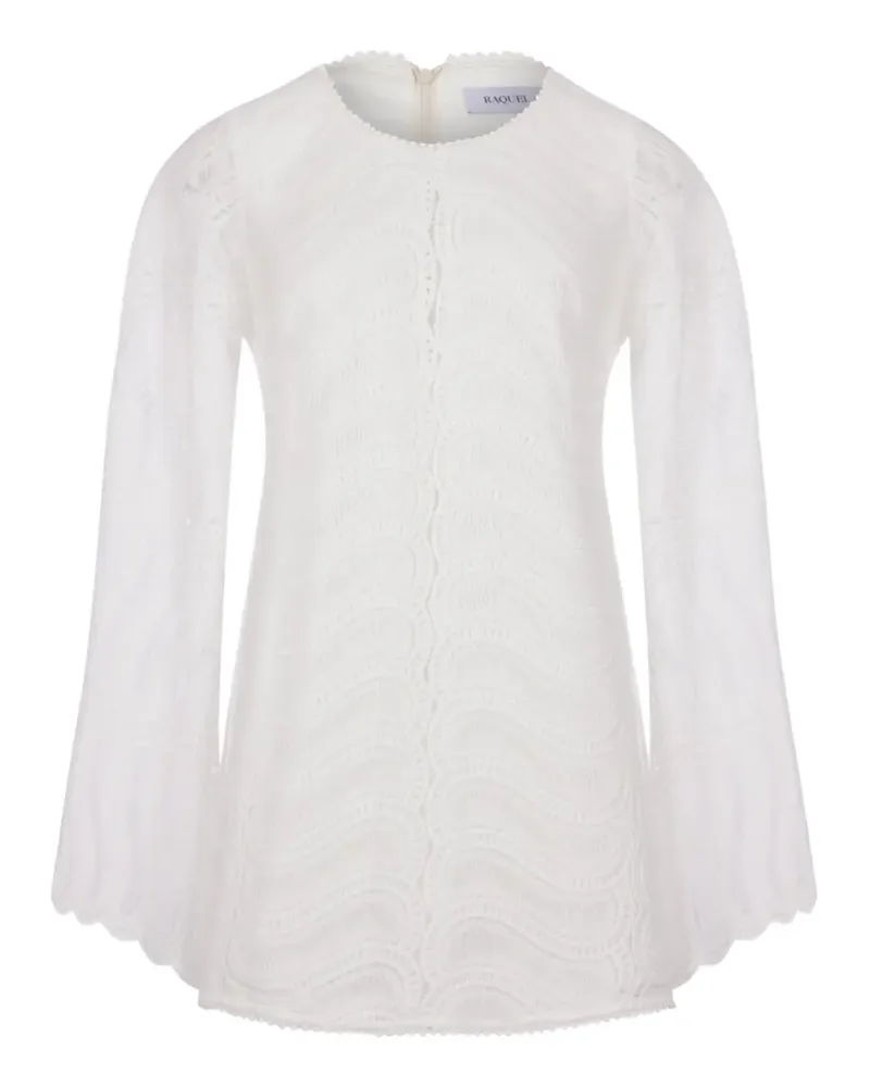 Raquel Diniz lace bell-sleeve dress - Weiß Weiß