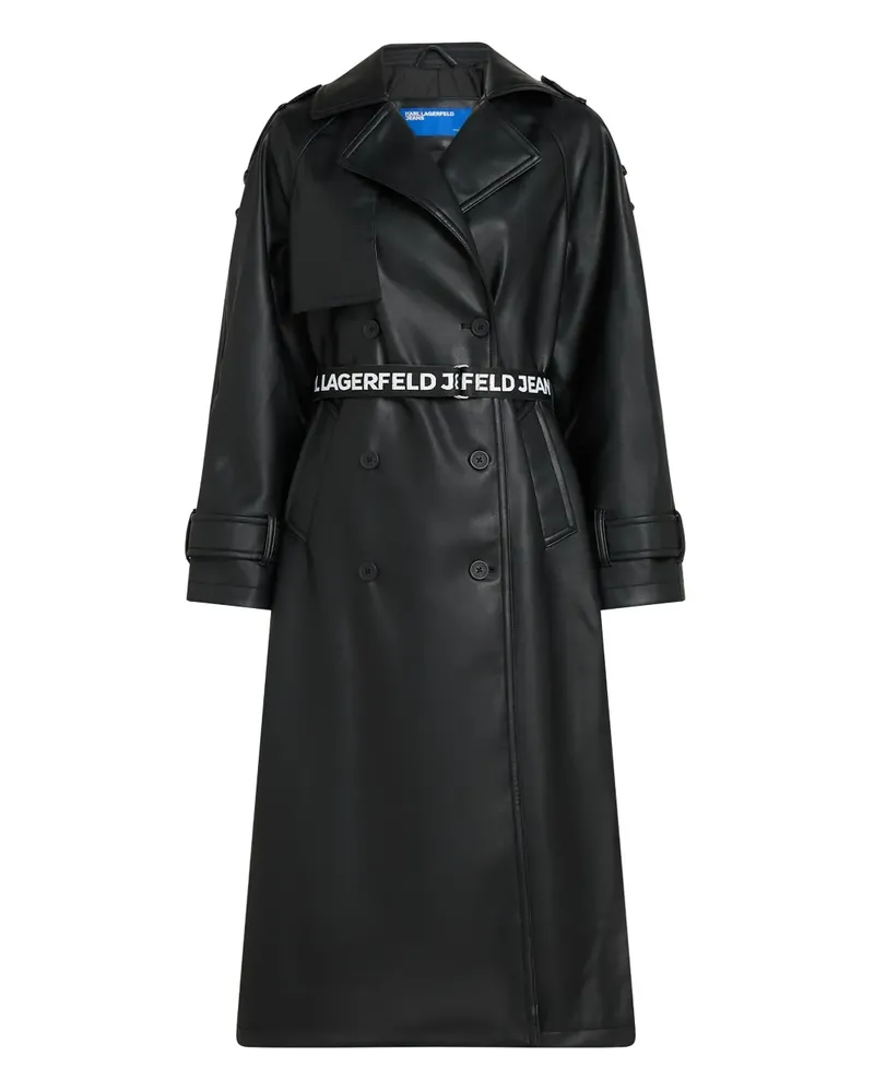 Karl Lagerfeld Trenchcoat aus Faux-Leder - Schwarz Schwarz