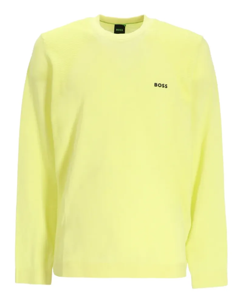HUGO BOSS Pullover mit Rundhalsausschnitt - Gelb Gelb