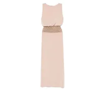 Kleid mit Metallic-Garn - Rosa