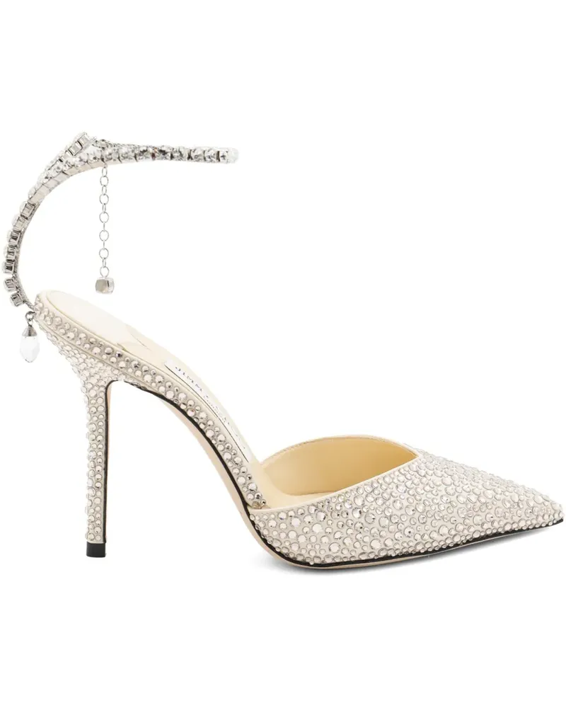 Jimmy Choo Saeda Pumps mit Kristallen 100mm - Nude Nude