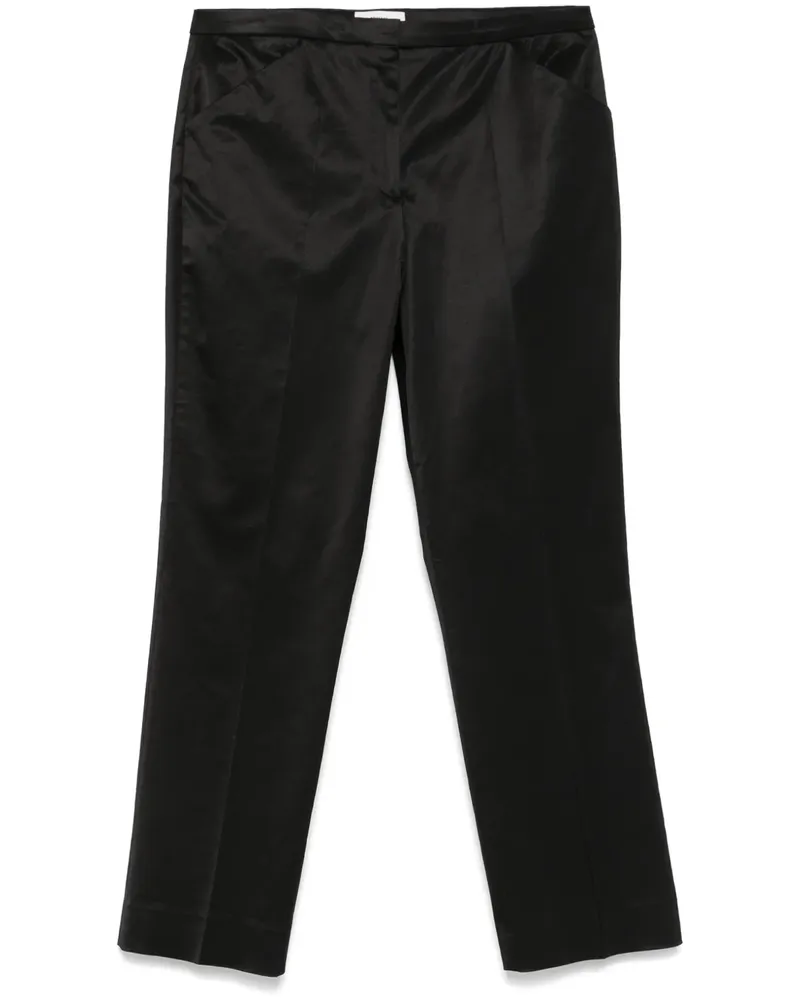 Totême Cropped-Hose mit geradem Bein - Schwarz Schwarz