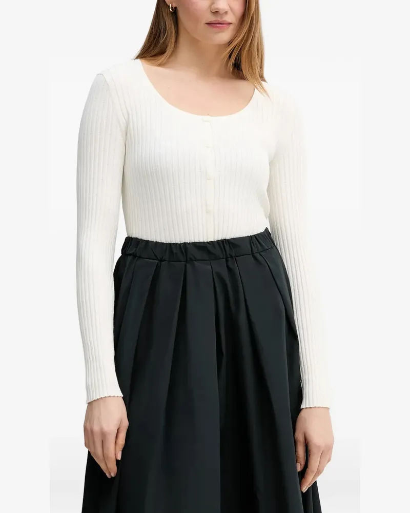 Marc O'Polo ribbed-knit button-up cardigan - Weiß Weiß