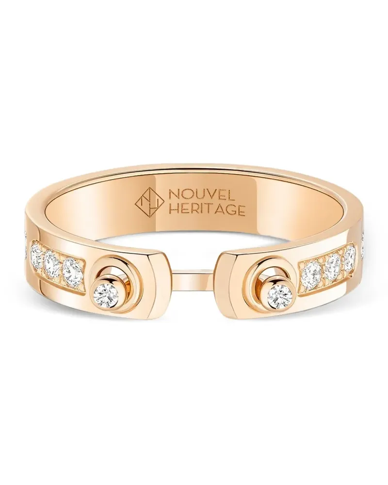 Nouvel Heritage Tuxedo Mood Ring mit Diamant - Rosa Rosa