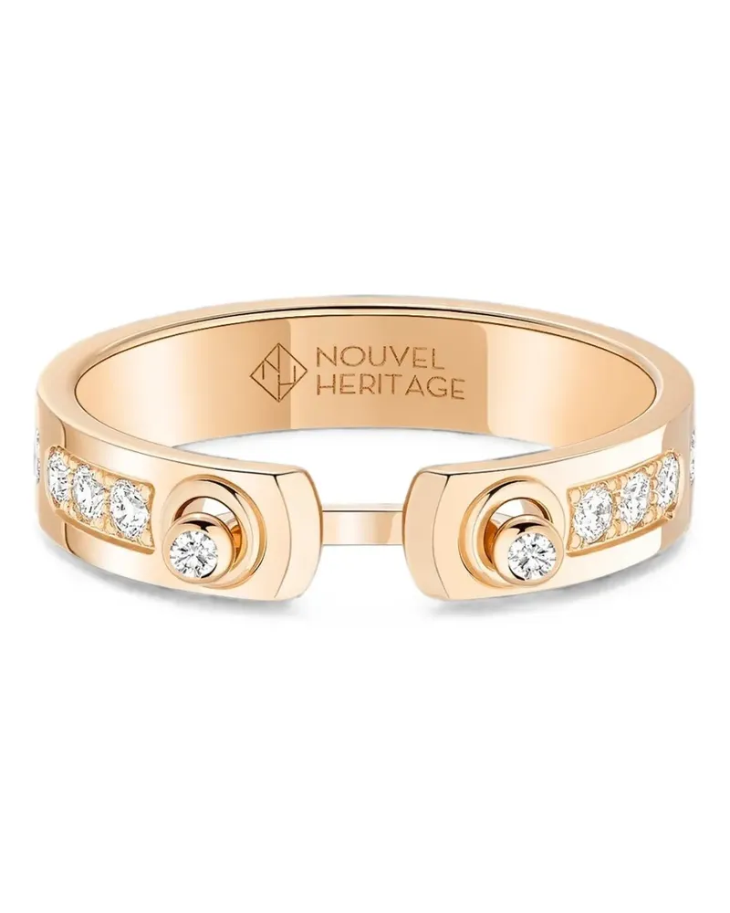 Nouvel Heritage Tuxedo Mood diamond ring - Rosa Rosa