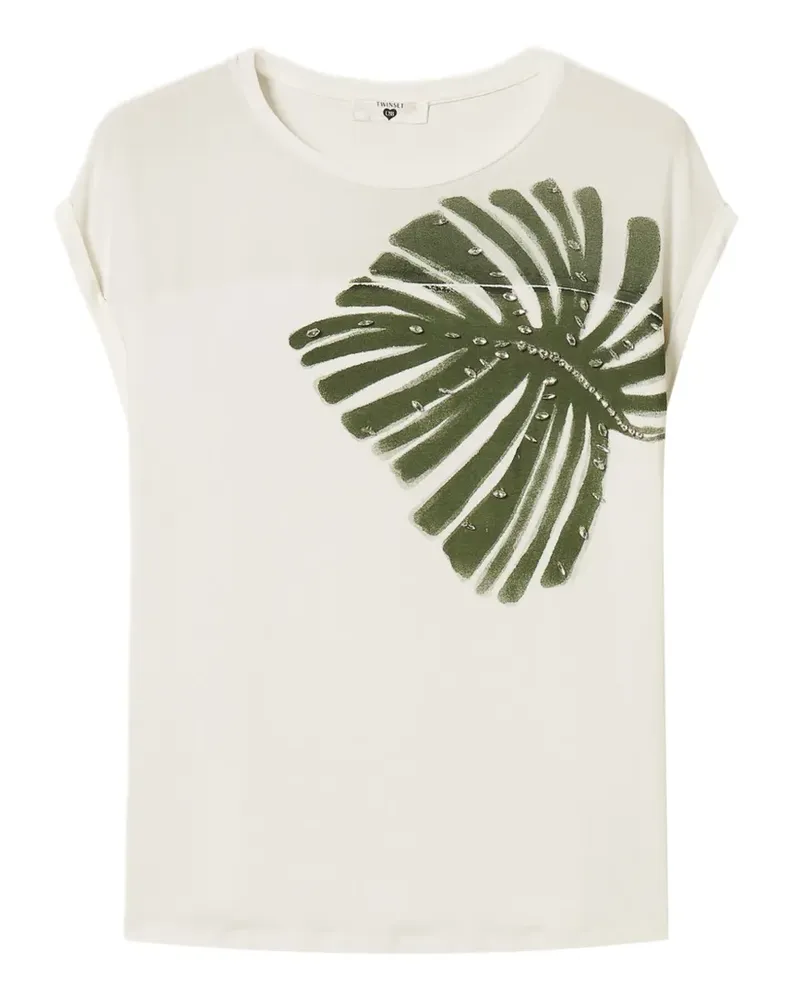 Twin-Set T-Shirt mit Print - Weiß Weiß