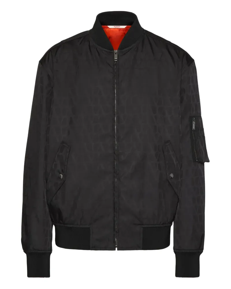 Valentino Garavani Bomberjacke mit Toile Iconographe-Muster - Schwarz Schwarz