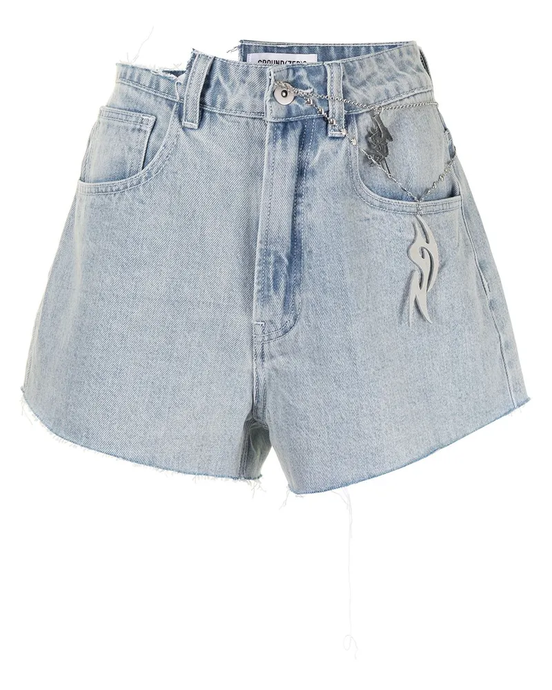 Ground Zero Jeans-Shorts im Distressed-Look - Blau Blau