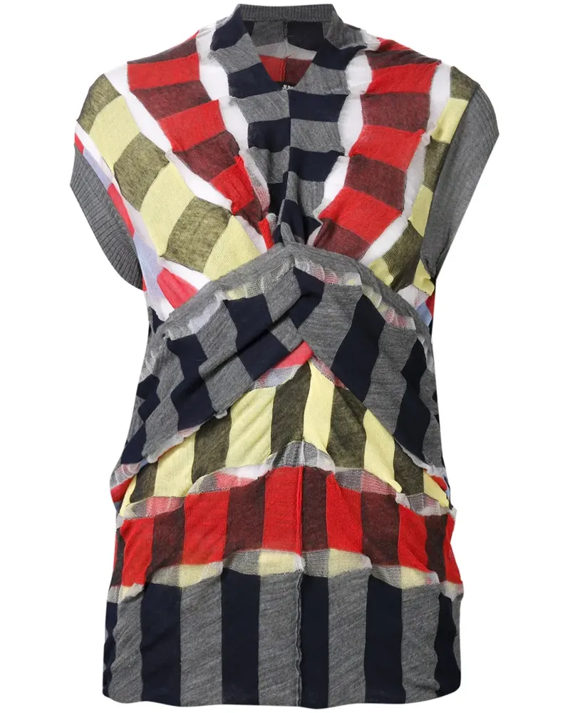 Junya Watanabe Top in Wickeloptik - Grau Grau