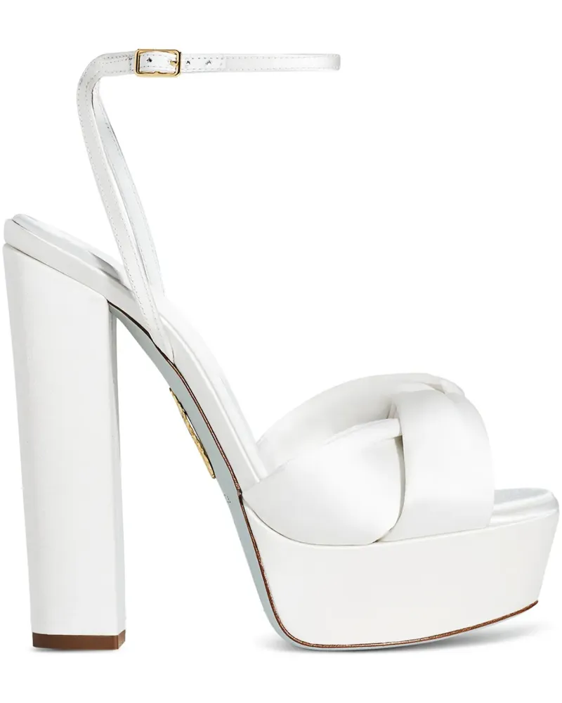 Aquazzura Olie Plateau-Sandalen 140mm - Weiß Weiß