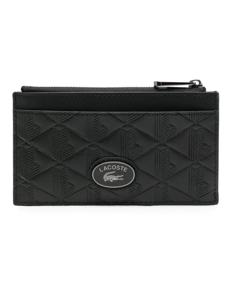 Lacoste Nomogramme Kartenetui mit Reißverschluss - Schwarz Schwarz
