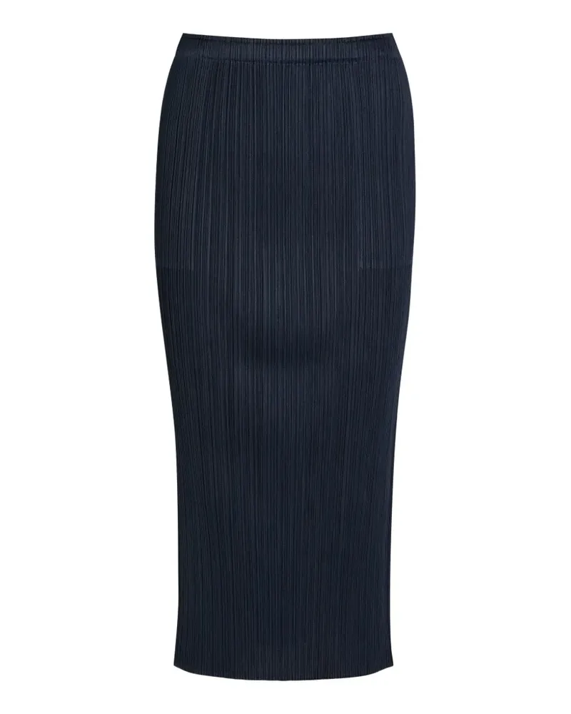 Issey Miyake pleated midi skirt - Blau Blau