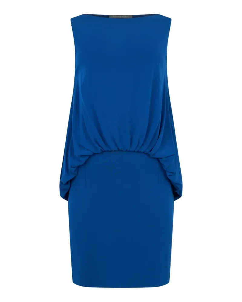 Alberta Ferretti gathered mini dress - Blau Blau