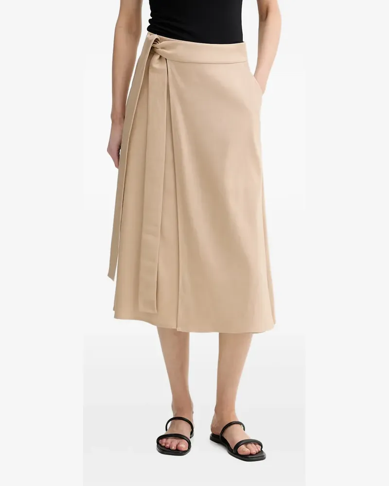 Marc O'Polo Midirock im Wickelstil - Nude Nude