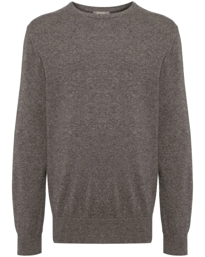 N.Peal Oxford Pullover mit rundem Ausschnitt - Nude Nude