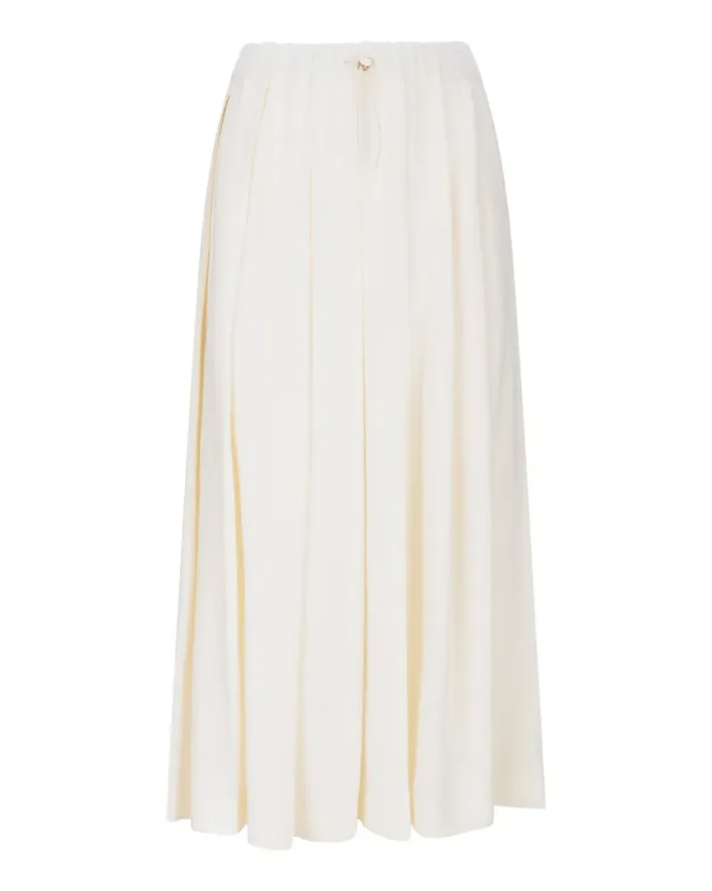 Fabiana Filippi Midirock mit Falten - Weiß Weiß