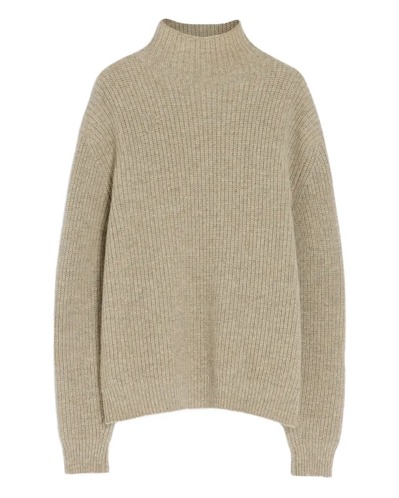 Christophe Lemaire Gerippter Pullover mit Stehkragen - Nude Nude