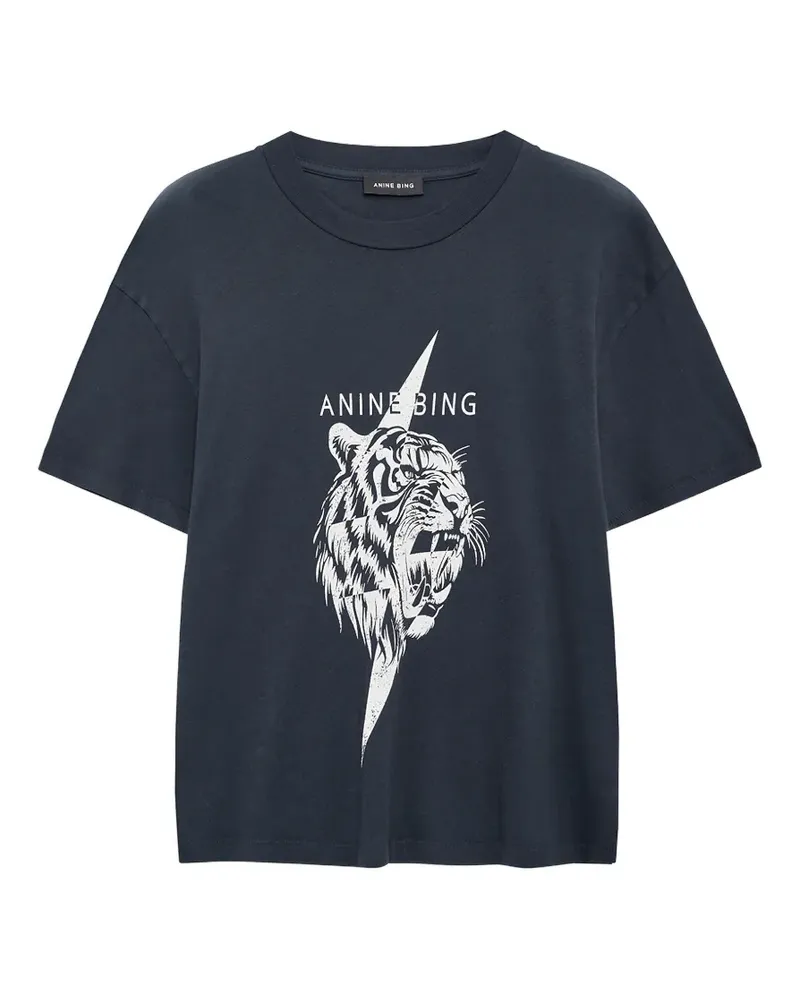 Anine Bing Wagner tiger-graphic T-shirt - Blau Blau