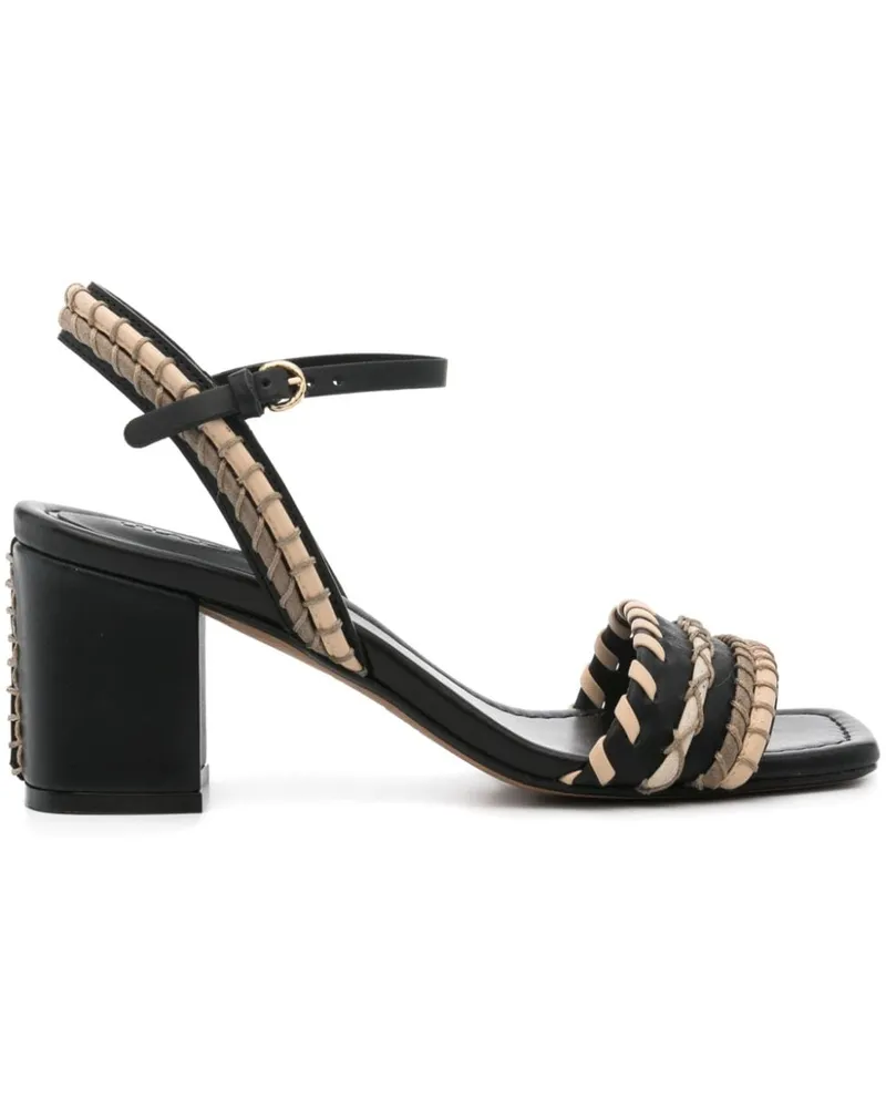 Ulla Johnson Gewebte Sofia Sandalen 70mm - Schwarz Schwarz