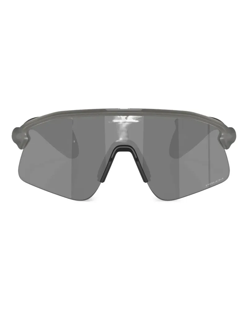 Oakley Geometrische Sonnenbrille mit Glanzoptik - Grau Grau