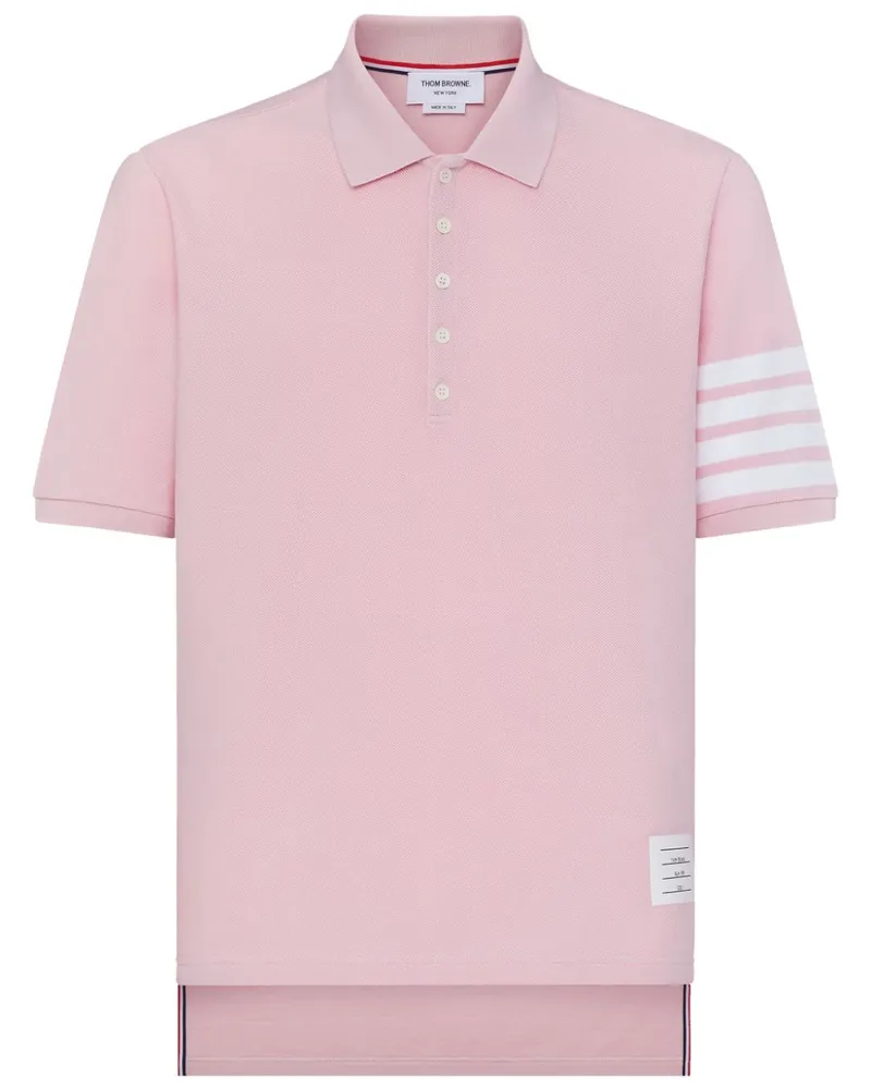 Thom Browne Poloshirt mit Streifen - Rosa Rosa