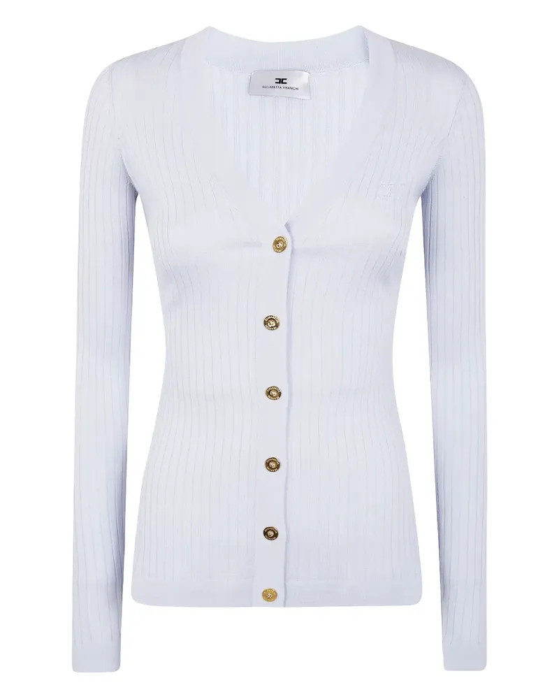 Elisabetta Franchi ribbed button cardigan - Weiß Weiß