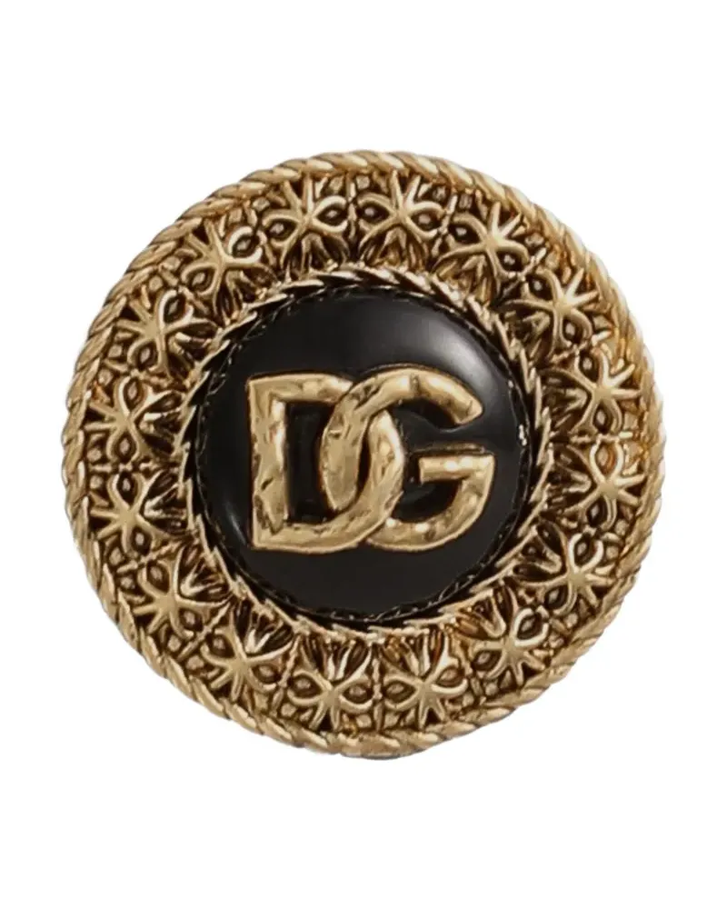 Dolce & Gabbana Ohrringe mit DG-Schild - Gold Gold