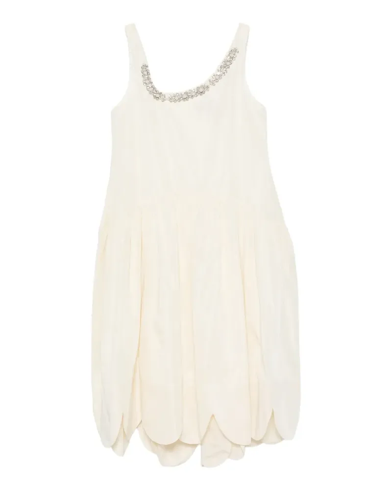 Simone Rocha crystal-embellished midi dress - Nude Nude